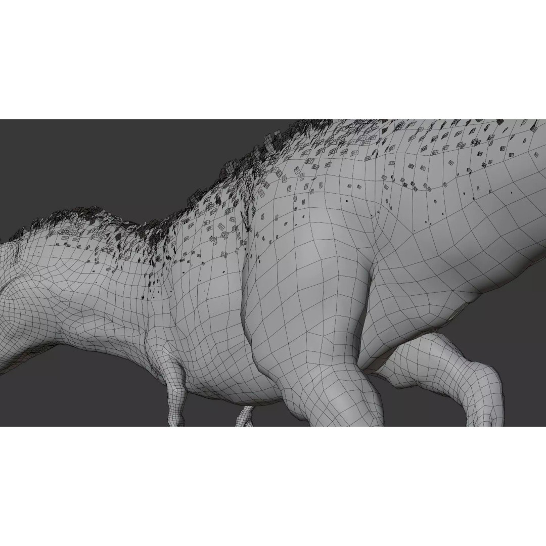 Tyrannosaurus Rex 3D Model – Low Poly Rigged Dinosaur, Blender - View 30