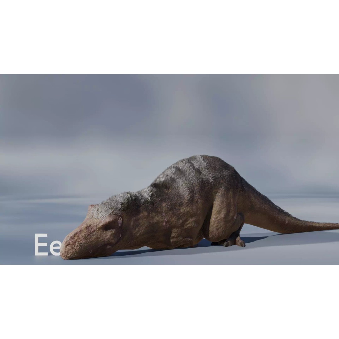 Tyrannosaurus Rex 3D Model – Low Poly Rigged Dinosaur, Blender - View 5
