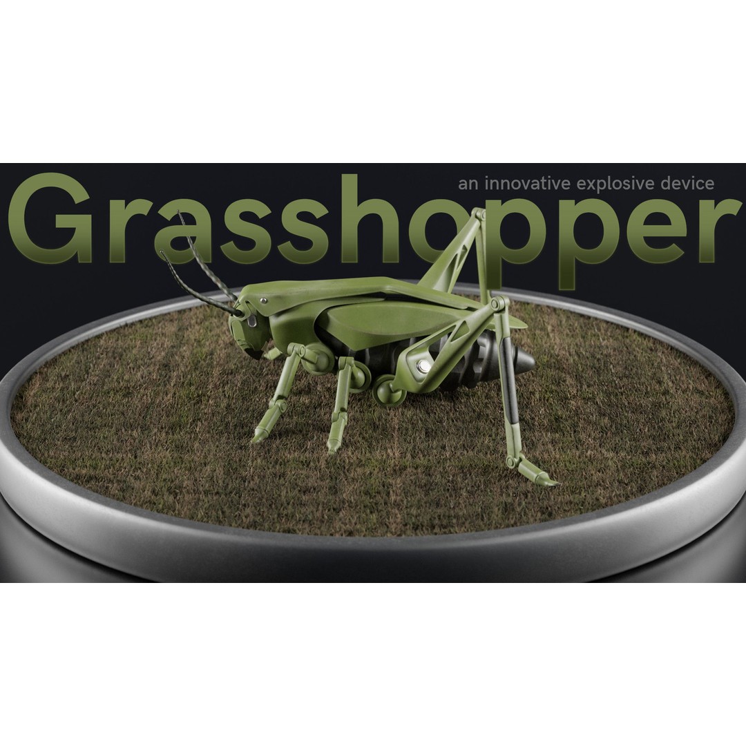Grasshopper 3D Model – Low Poly Explosive Device with PBR Textures - View 8