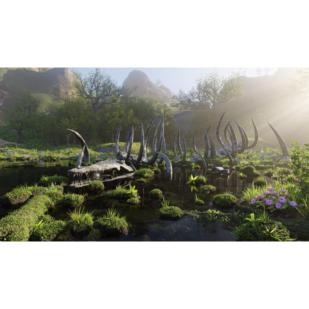 Skeleton Scene 3D Model – High Poly Blender Environment with PBR Textures - View 2