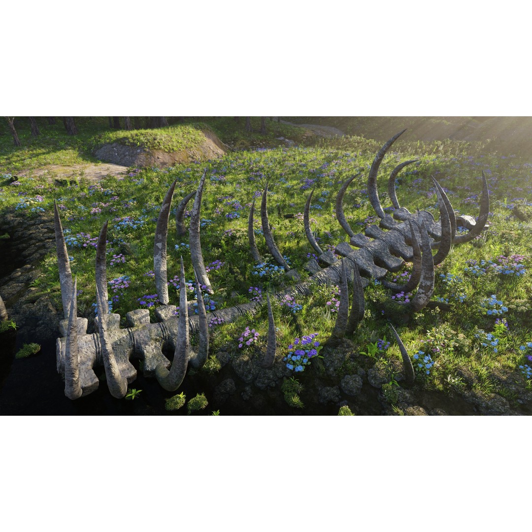 Skeleton Scene 3D Model – High Poly Blender Environment with PBR Textures - View 7