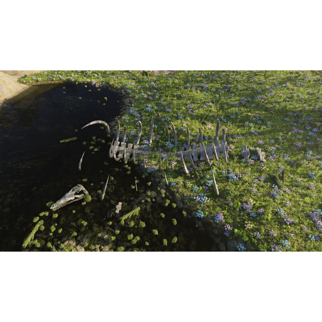 Skeleton Scene 3D Model – High Poly Blender Environment with PBR Textures - View 8