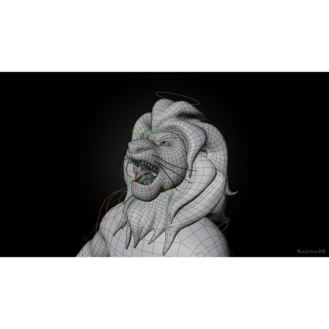 Stylized Biped Lion 3D Model – Rigged Low-Poly Character for Animation - View 16