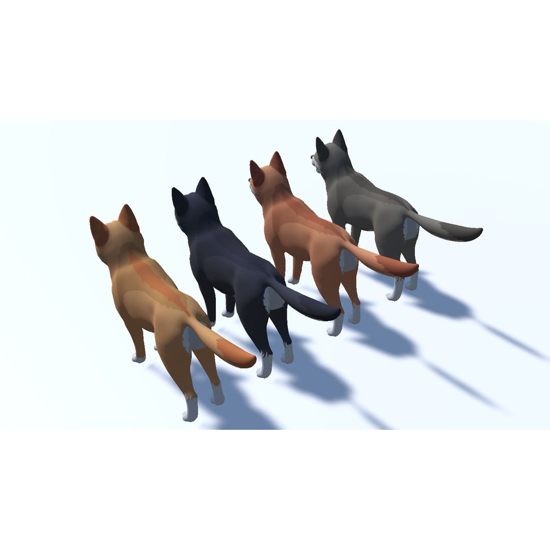 Cartoon Shiba Inu 3D Model – Low Poly Rigged Asset, FBX, Blender - View 13