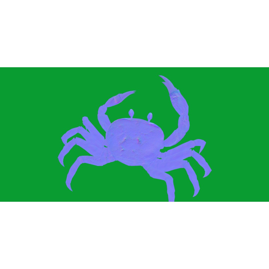 Halloween Moon Crab 3D Model – Low Poly Game Asset, FBX, PBR Textures - View 11