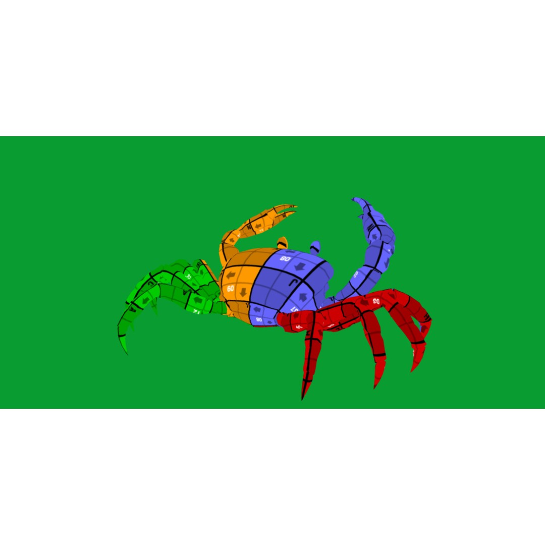 Halloween Moon Crab 3D Model – Low Poly Game Asset, FBX, PBR Textures - View 23