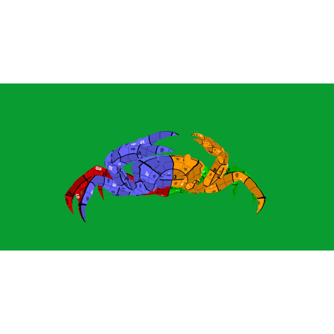Halloween Moon Crab 3D Model – Low Poly Game Asset, FBX, PBR Textures - View 24