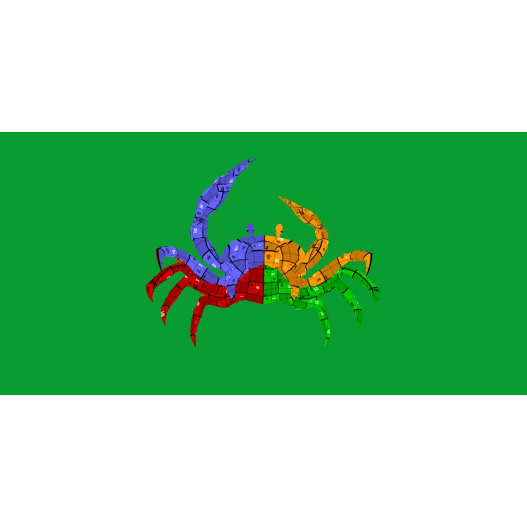 Halloween Moon Crab 3D Model – Low Poly Game Asset, FBX, PBR Textures - View 25