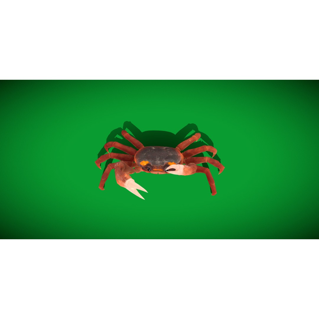 Halloween Moon Crab 3D Model – Low Poly Game Asset, FBX, PBR Textures - View 32