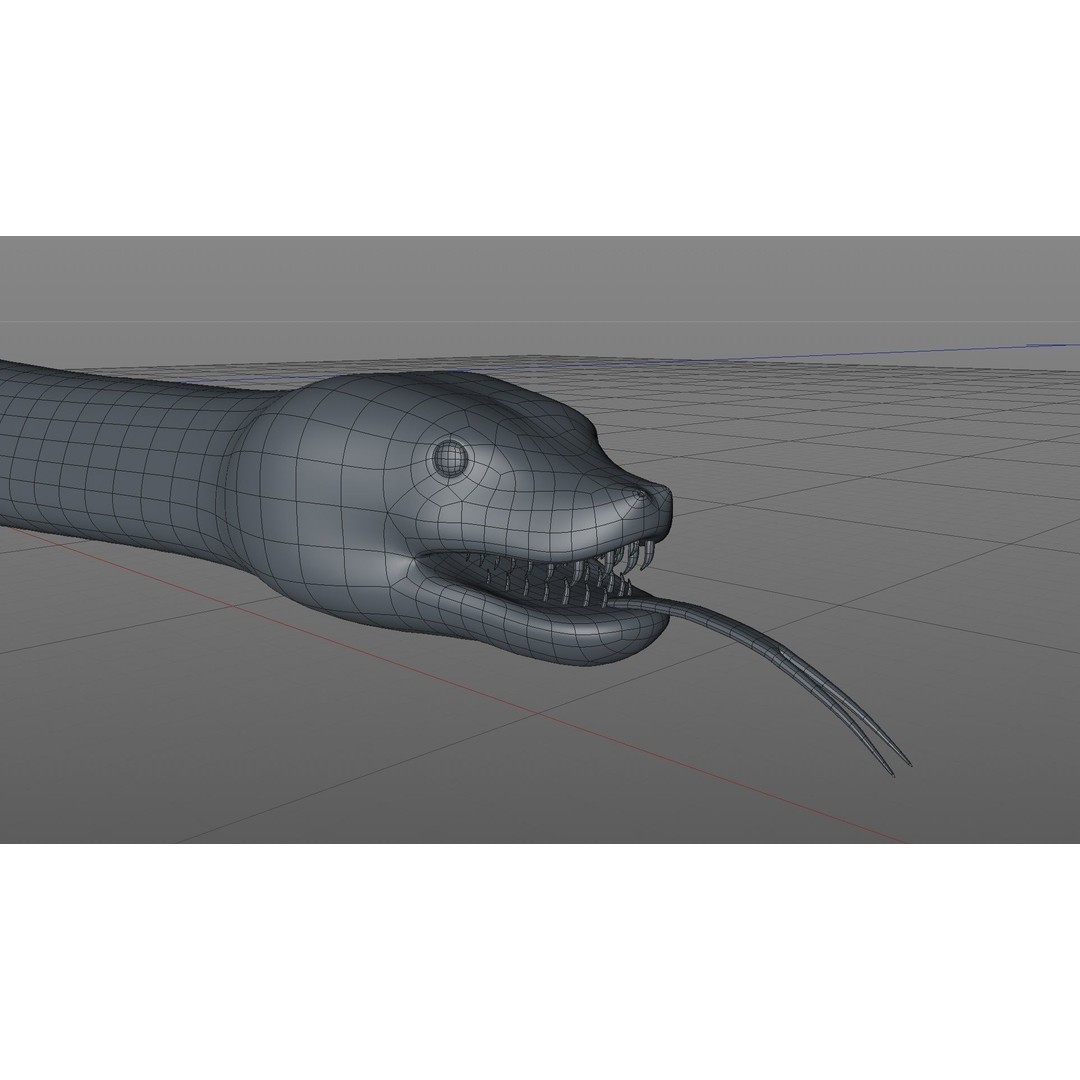 Snake 3D Model – Rigged Animated Reptile with PBR Textures - View 9