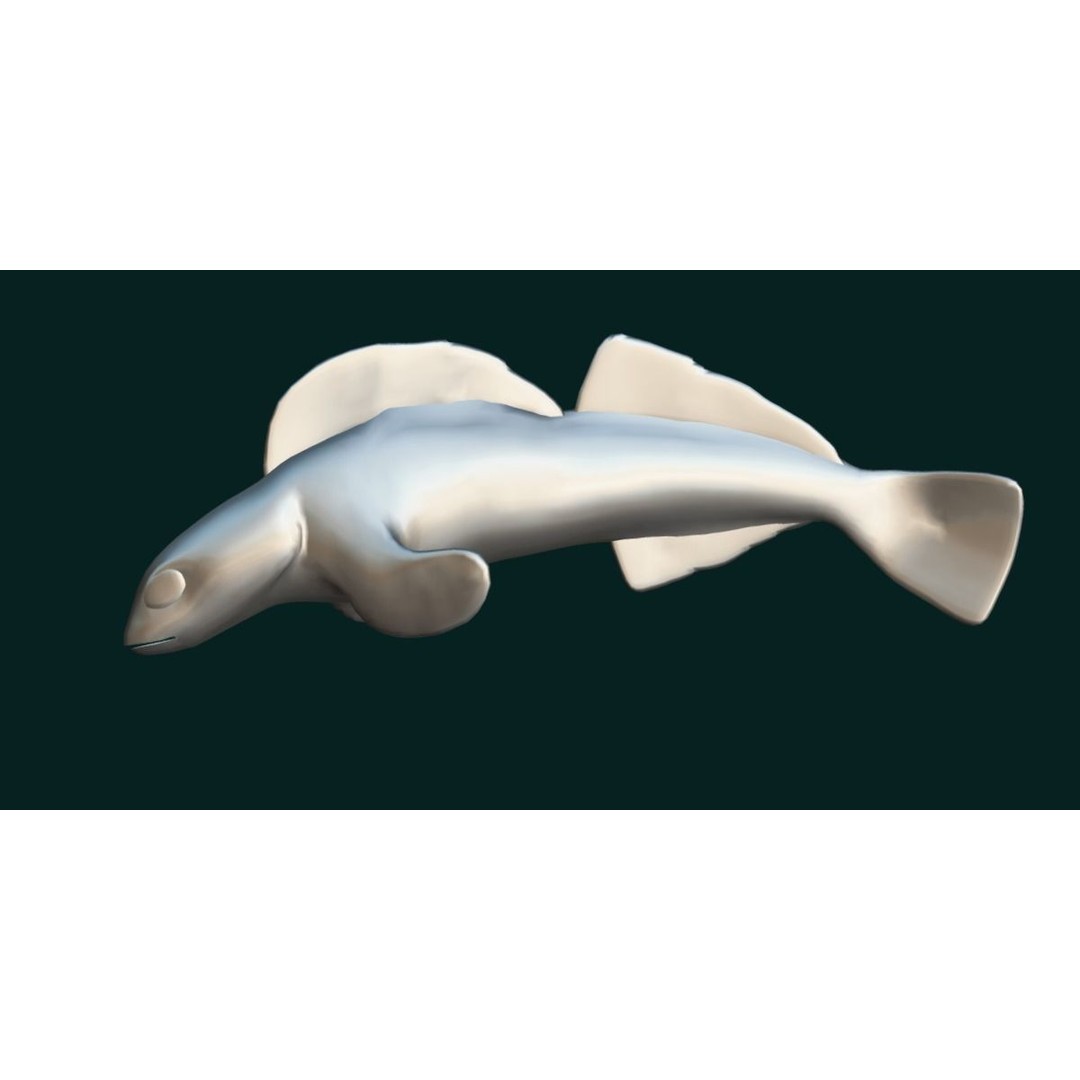 Roanoke Logperch Fish 3D Model – Low Poly Game Asset, FBX, PBR - View 7