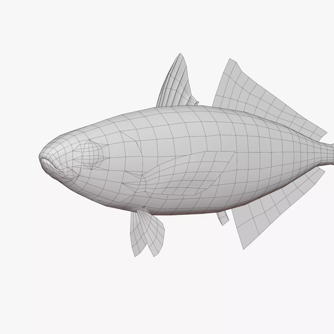 Horse Mackerel 3D Model – Low Poly Game Asset, FBX, PBR Textures - View 7