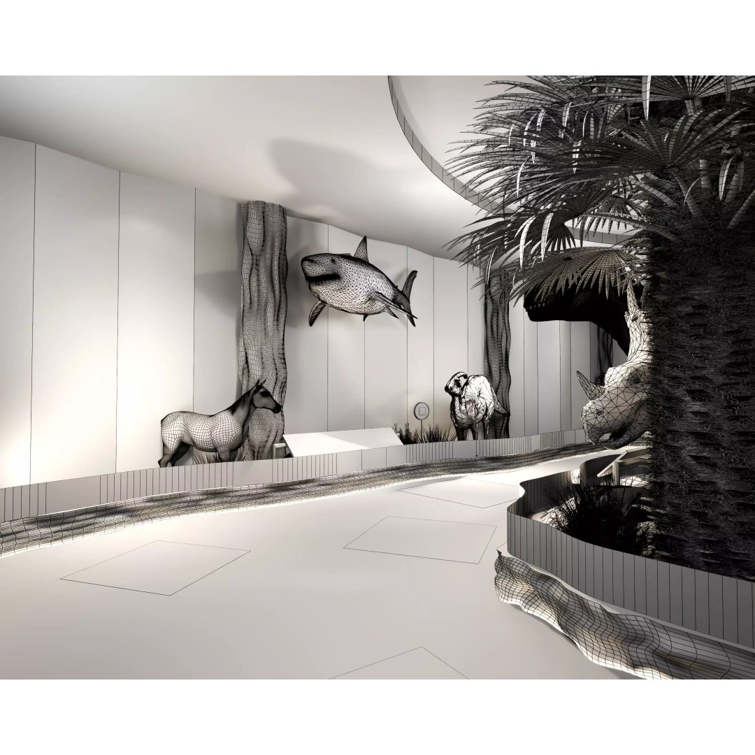 Spinosaurus Dinosaur Fossil 3D Model – Low Poly Game Asset, FBX, OBJ - View 12