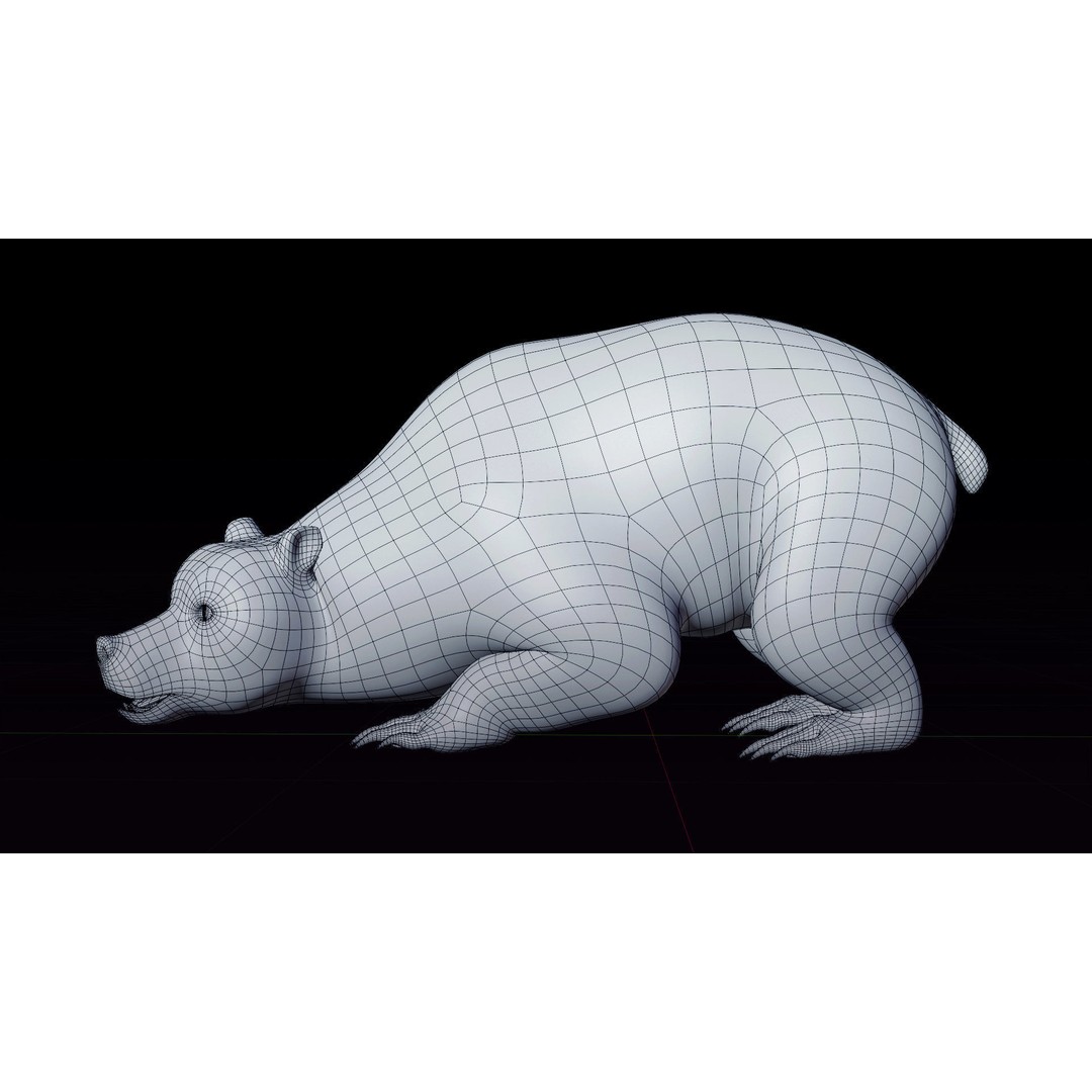 Polar Bear and Grizzly Bear 3D Model – Rigged Low Poly AR-Ready Asset, FBX - View 12