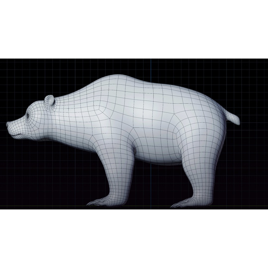 Polar Bear and Grizzly Bear 3D Model – Rigged Low Poly AR-Ready Asset, FBX - View 14