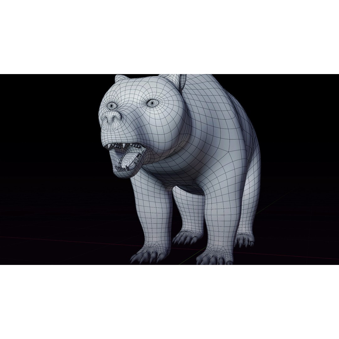 Polar Bear and Grizzly Bear 3D Model – Rigged Low Poly AR-Ready Asset, FBX - View 19