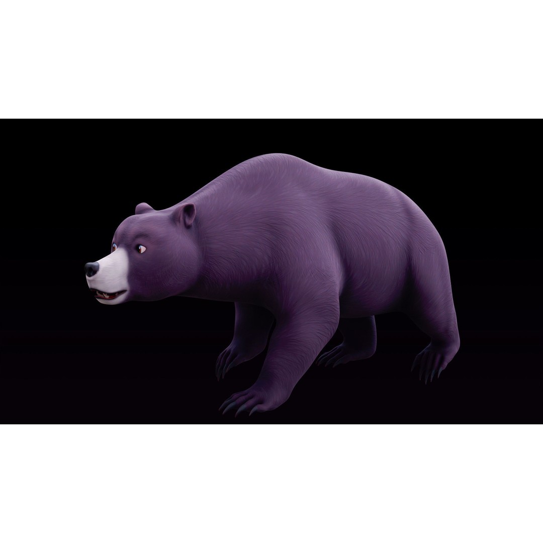 Polar Bear and Grizzly Bear 3D Model – Rigged Low Poly AR-Ready Asset, FBX - View 23