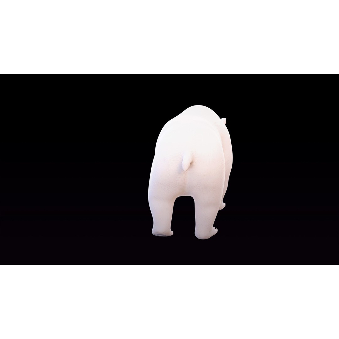 Polar Bear and Grizzly Bear 3D Model – Rigged Low Poly AR-Ready Asset, FBX - View 26