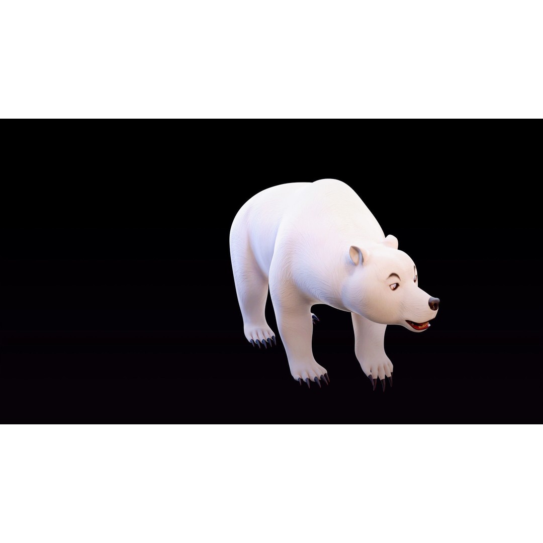 Polar Bear and Grizzly Bear 3D Model – Rigged Low Poly AR-Ready Asset, FBX - View 27