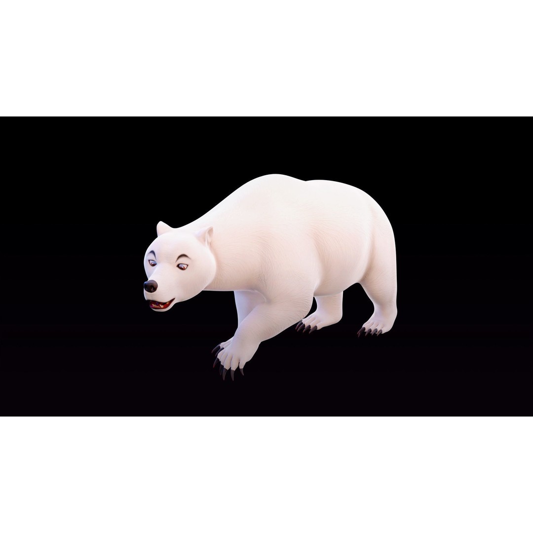 Polar Bear and Grizzly Bear 3D Model – Rigged Low Poly AR-Ready Asset, FBX - View 28