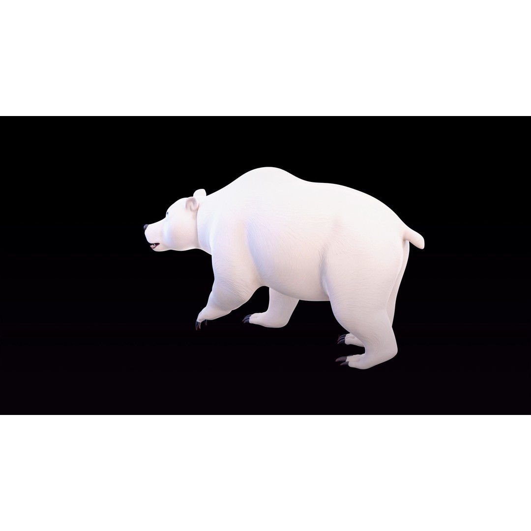 Polar Bear and Grizzly Bear 3D Model – Rigged Low Poly AR-Ready Asset, FBX - View 29