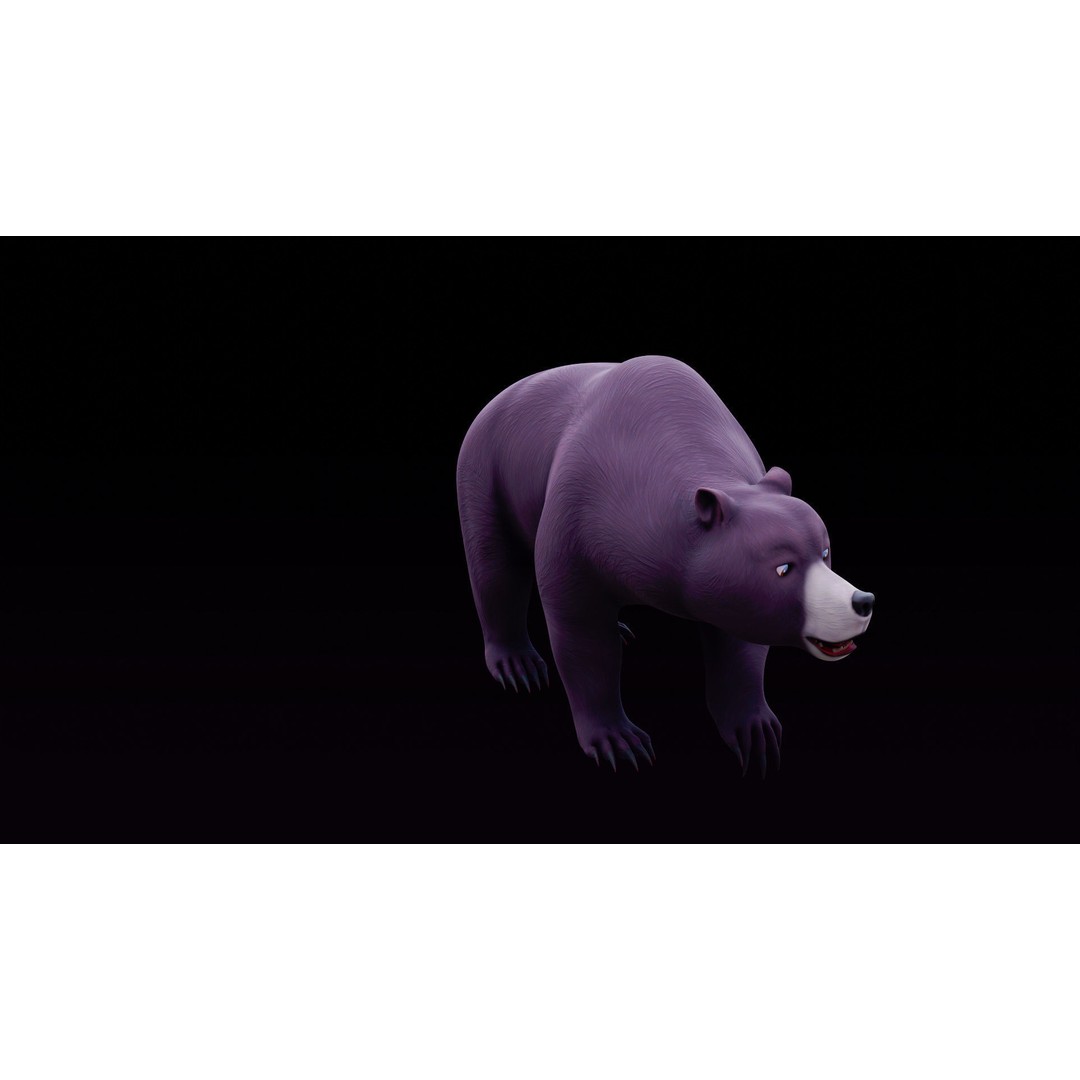 Polar Bear and Grizzly Bear 3D Model – Rigged Low Poly AR-Ready Asset, FBX - View 31