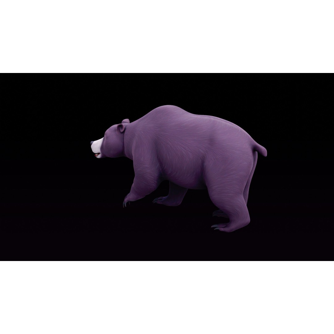 Polar Bear and Grizzly Bear 3D Model – Rigged Low Poly AR-Ready Asset, FBX - View 33