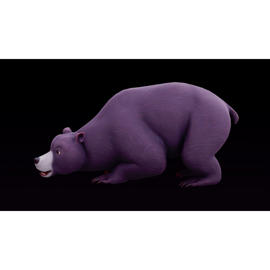 Polar Bear and Grizzly Bear 3D Model – Rigged Low Poly AR-Ready Asset, FBX - View 6