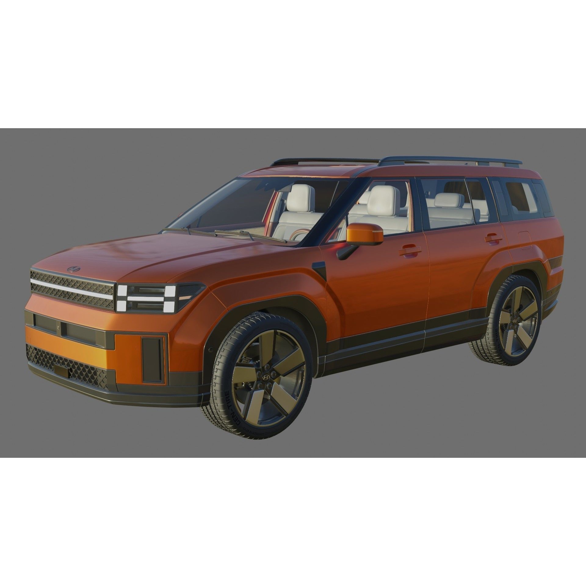 Hyundai Santa Fe 2024 - Detailed 3D Model - View 20