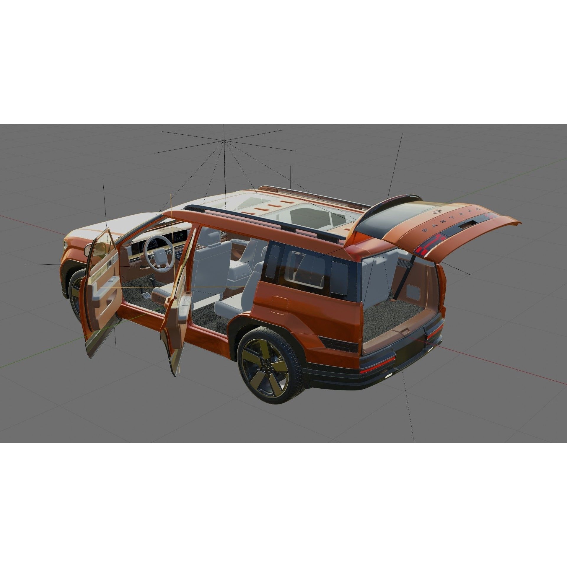 Hyundai Santa Fe 2024 - Detailed 3D Model - View 22