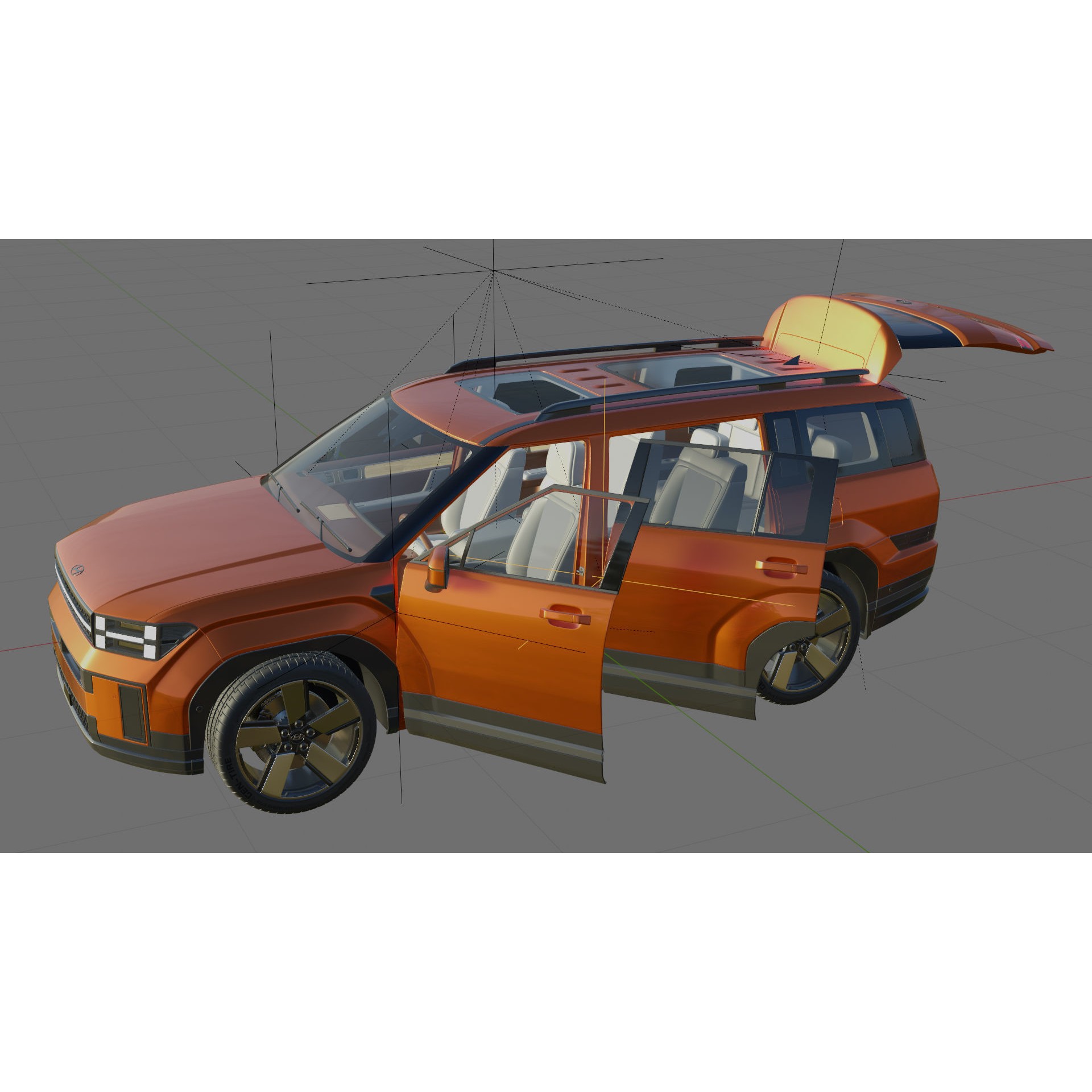 Hyundai Santa Fe 2024 - Detailed 3D Model - View 23