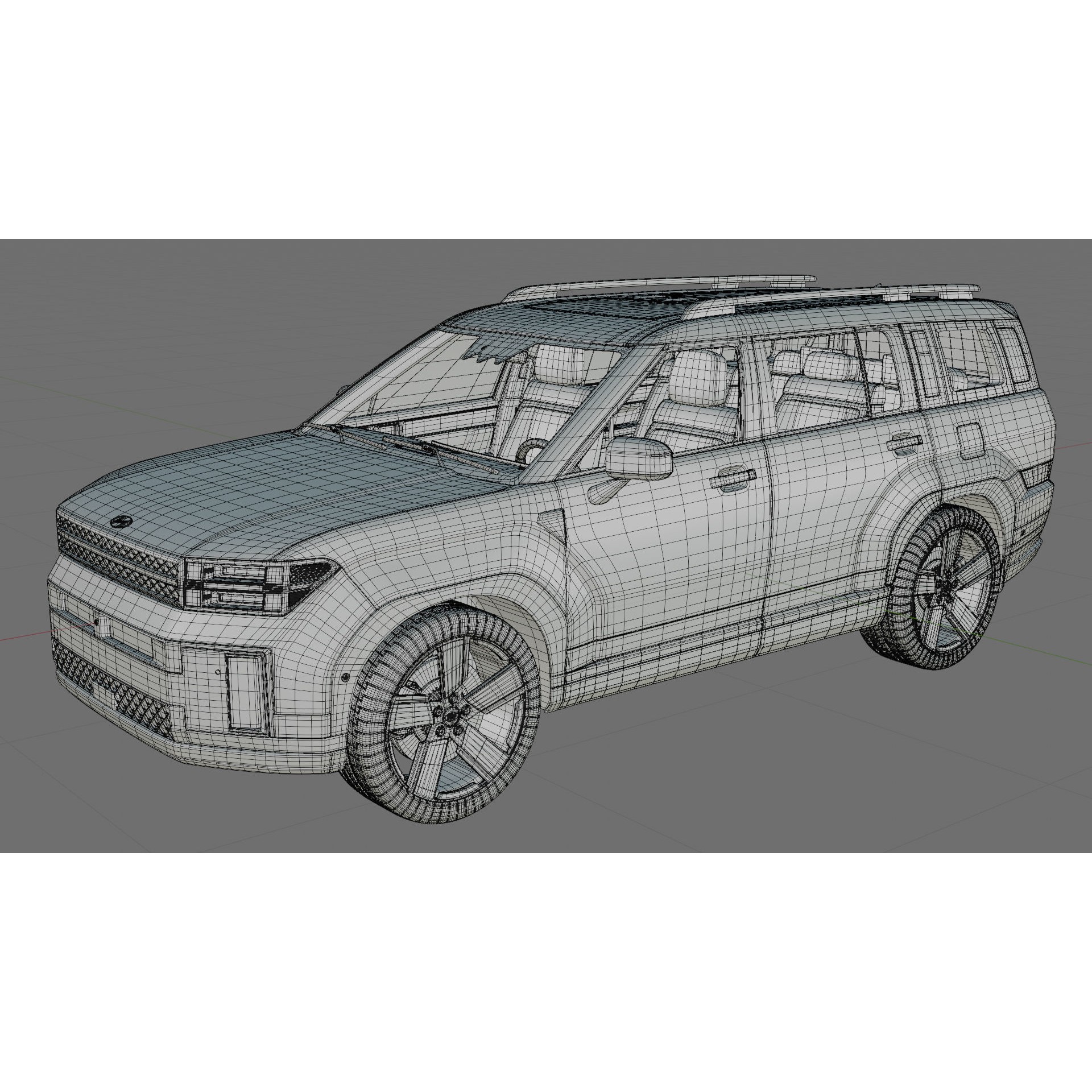 Hyundai Santa Fe 2024 - Detailed 3D Model - View 25