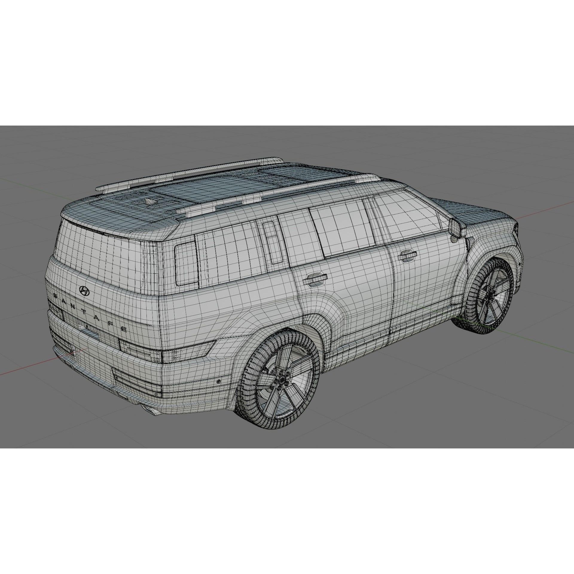 Hyundai Santa Fe 2024 - Detailed 3D Model - View 26