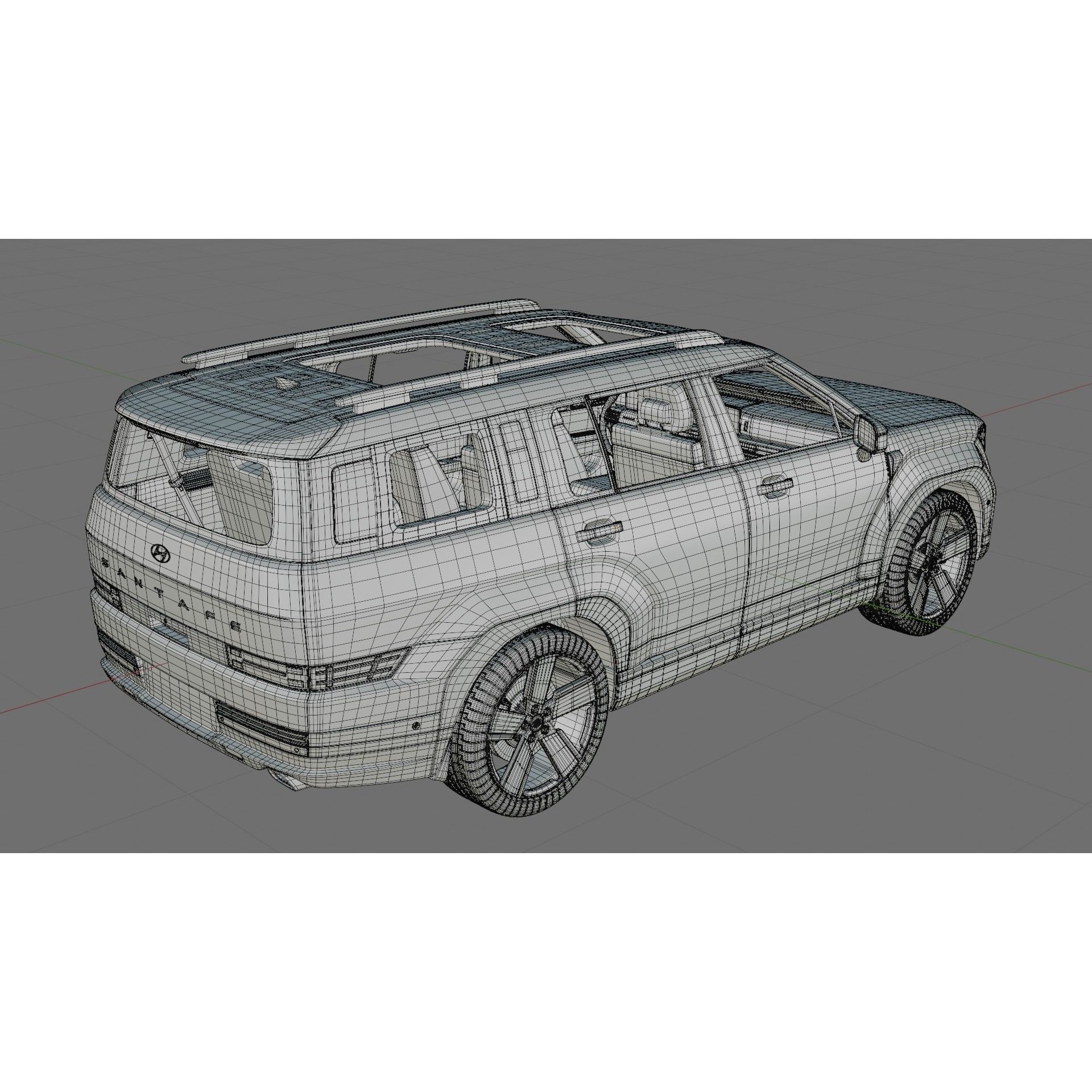 Hyundai Santa Fe 2024 - Detailed 3D Model - View 27