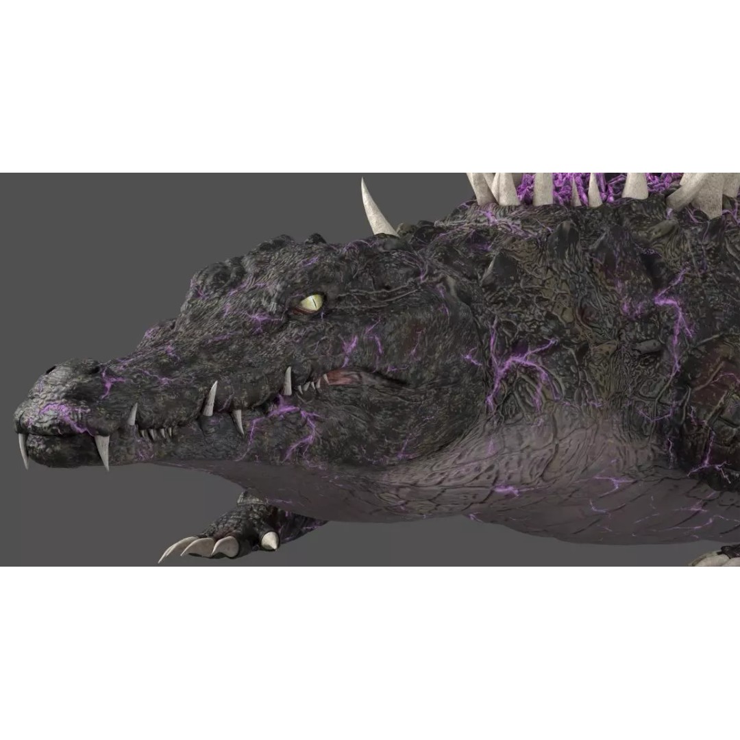 Crocodile 3D Model – Rigged Reptile Character for Animation - View 2