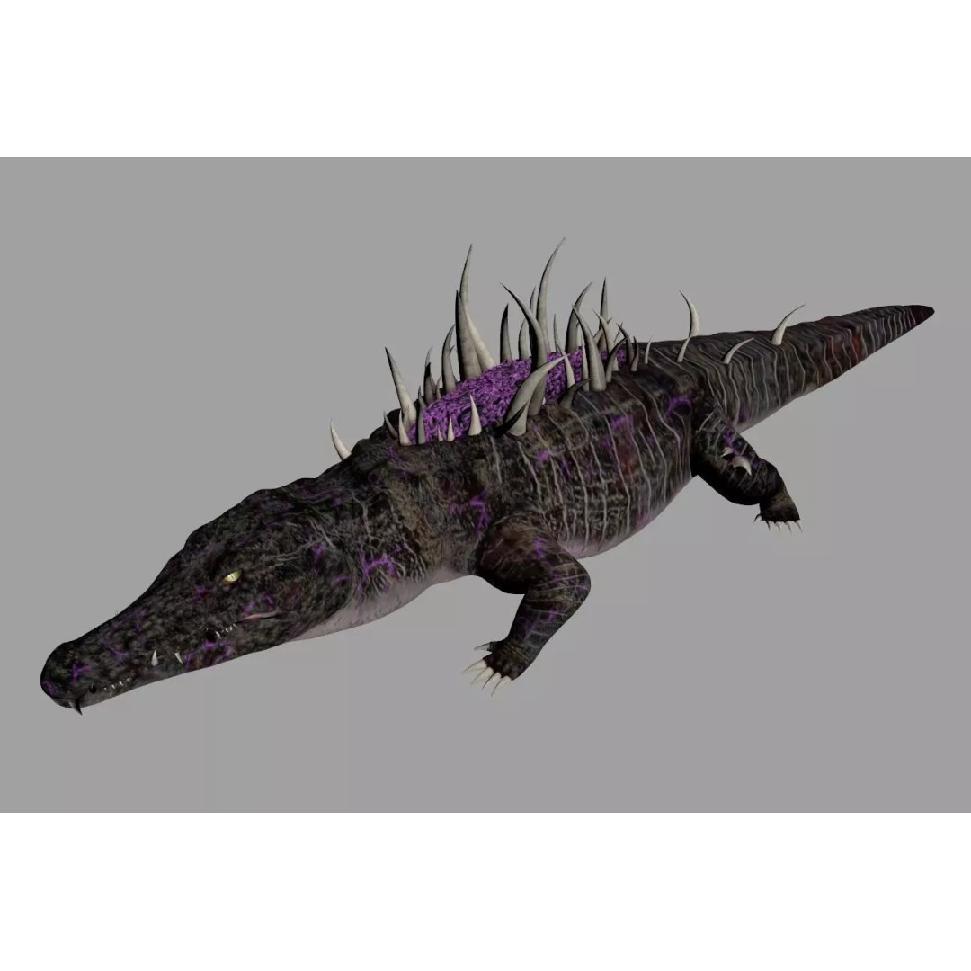 Crocodile 3D Model – Rigged Reptile Character for Animation - View 5