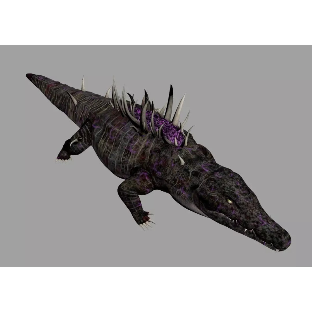Crocodile 3D Model – Rigged Reptile Character for Animation - View 6