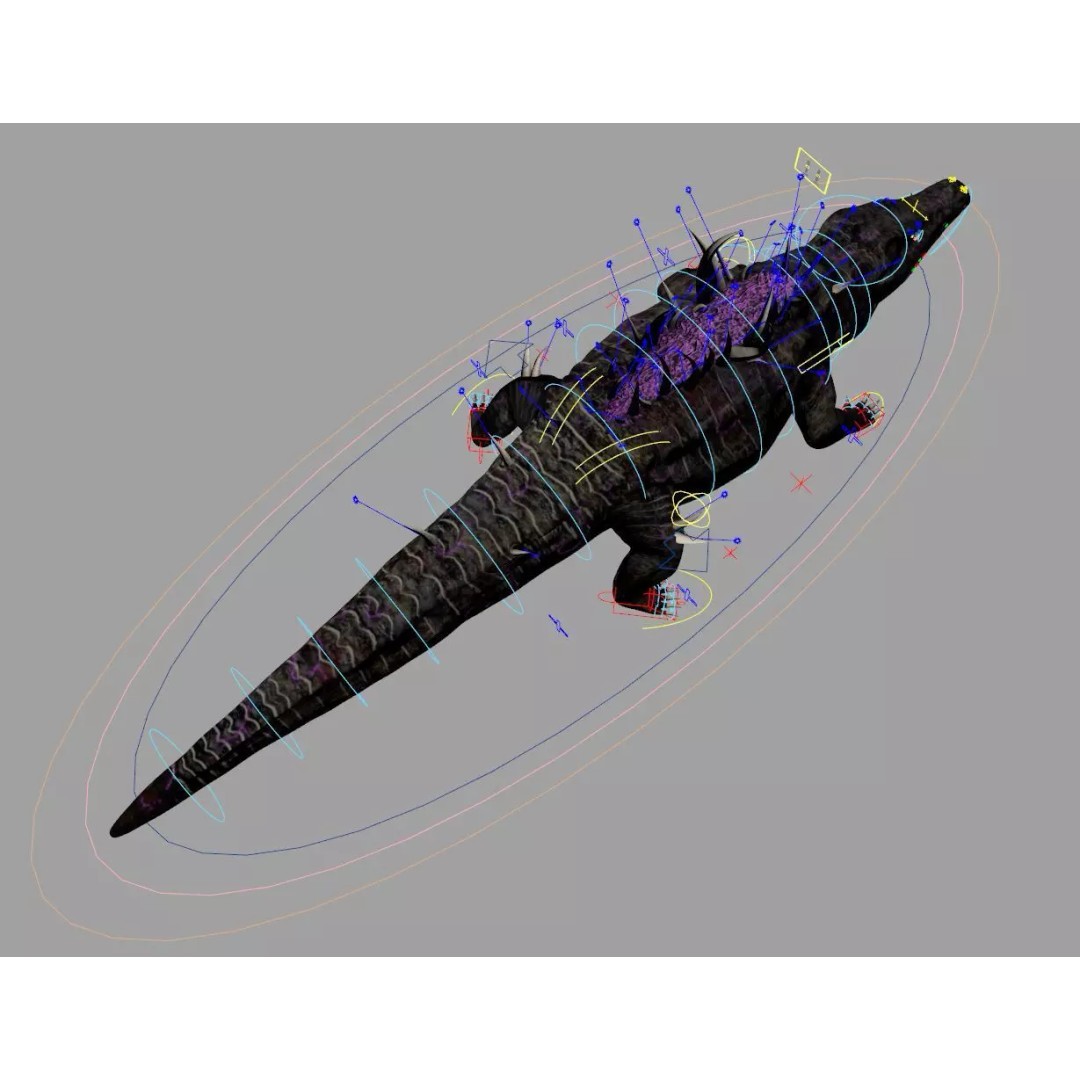 Crocodile 3D Model – Rigged Reptile Character for Animation - View 8