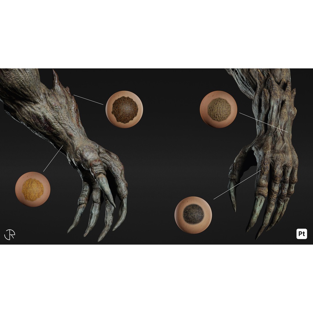 Creature Imperfection Brush Smart Materials 3D Model – PBR Textures for Substance Painter - View 4