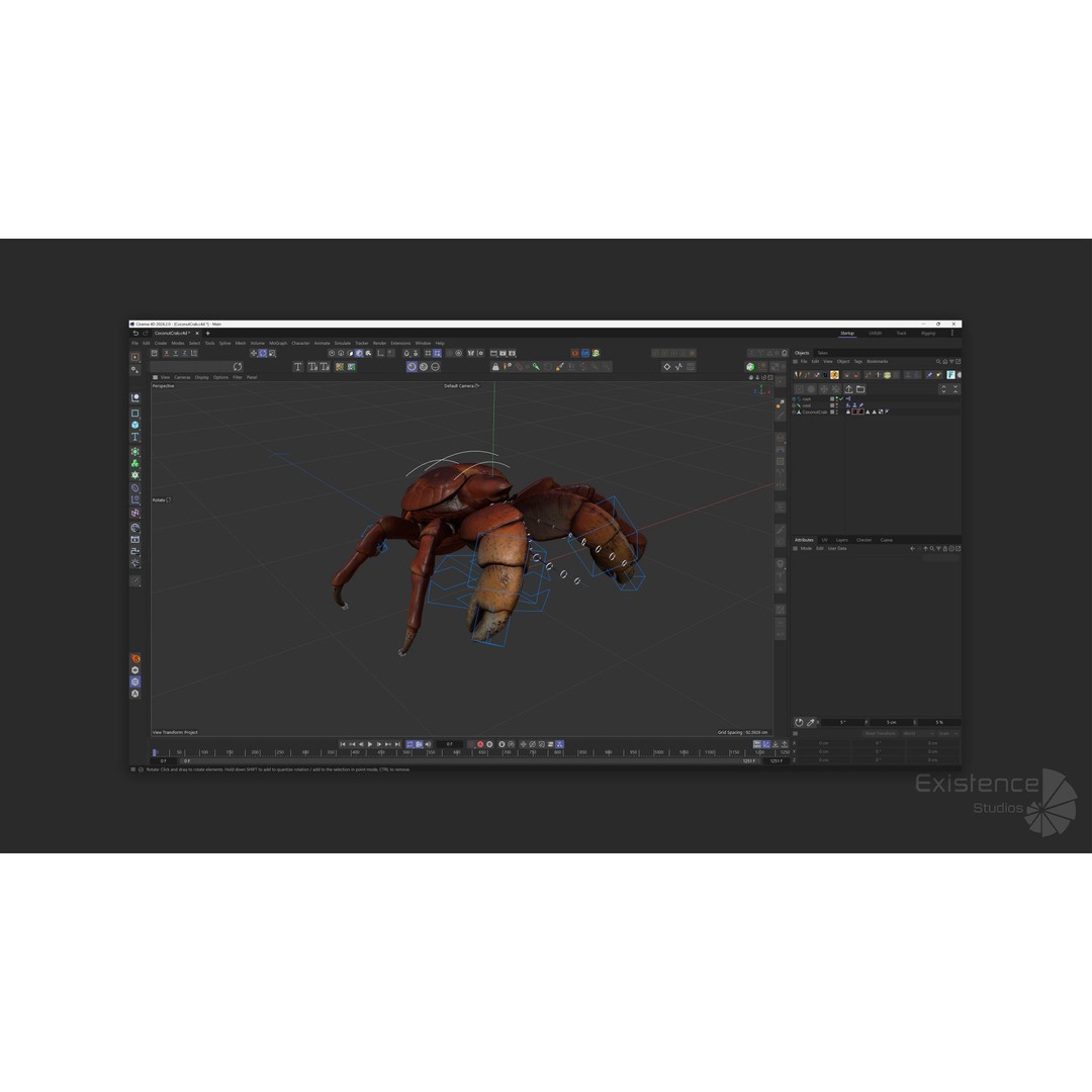 Coconut Crab 3D Model – Low Poly PBR Creature, FBX & Unreal Engine - View 14