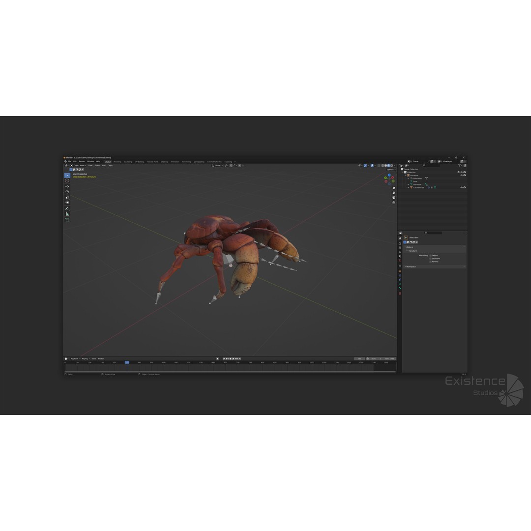 Coconut Crab 3D Model – Low Poly PBR Creature, FBX & Unreal Engine - View 16