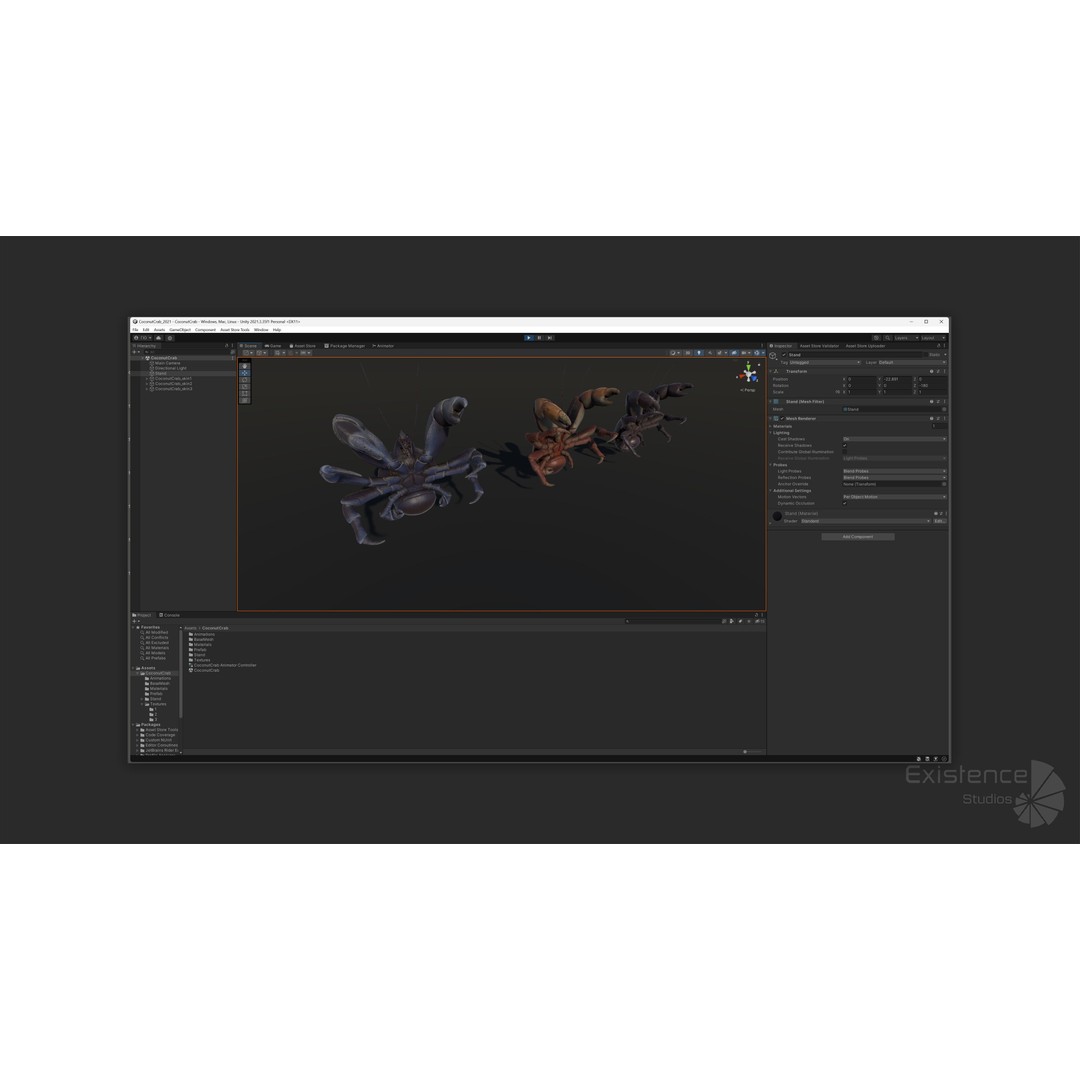 Coconut Crab 3D Model – Low Poly PBR Creature, FBX & Unreal Engine - View 23