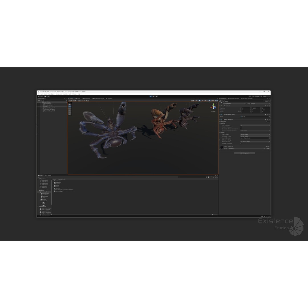 Coconut Crab 3D Model – Low Poly PBR Creature, FBX & Unreal Engine - View 24