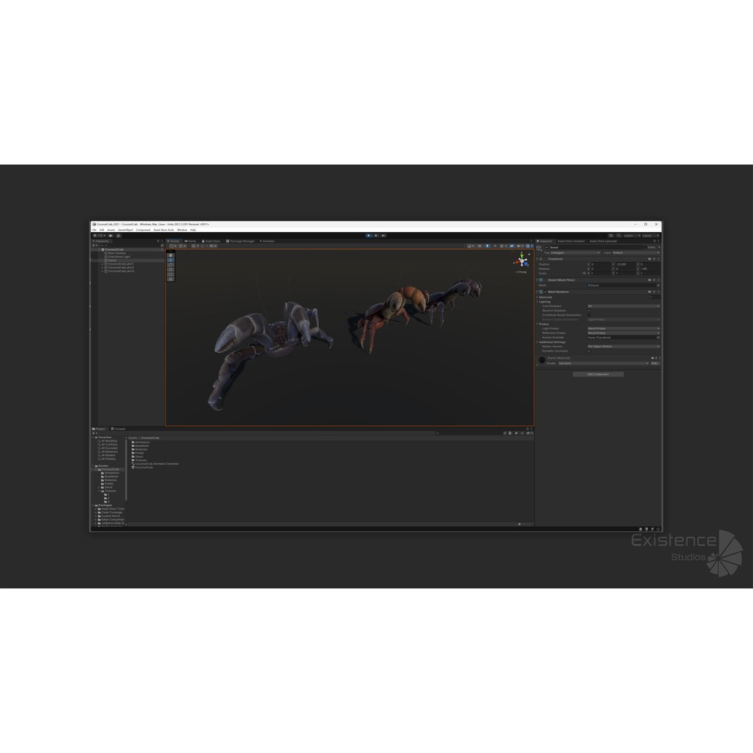 Coconut Crab 3D Model – Low Poly PBR Creature, FBX & Unreal Engine - View 25