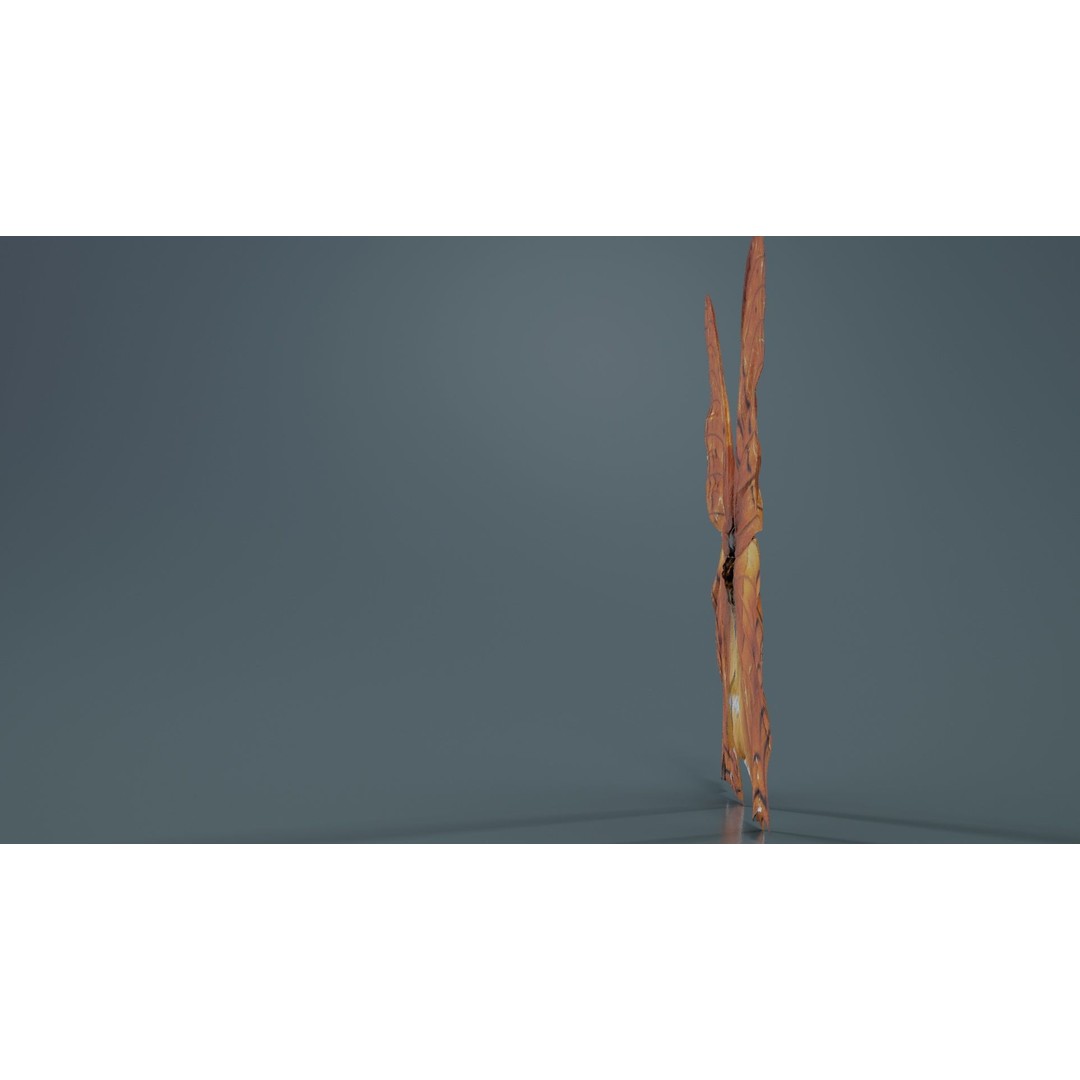 Mexican Fritillary Butterfly 3D Model – Low Poly PBR Asset, FBX, OBJ - View 10
