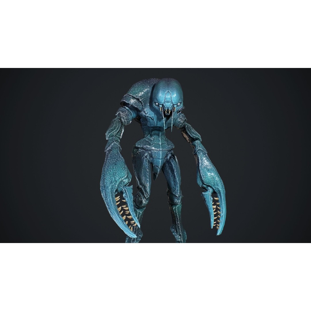 Crab Creature 3D Model – Low Poly Animated Fantasy Character, FBX - View 10
