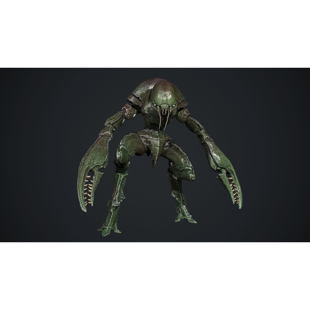 Crab Creature 3D Model – Low Poly Animated Fantasy Character, FBX - View 11
