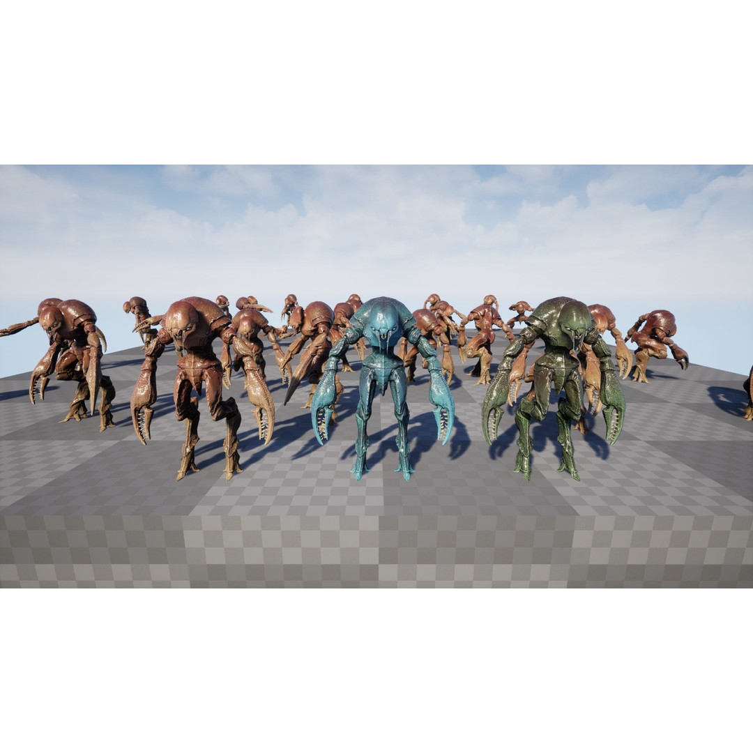 Crab Creature 3D Model – Low Poly Animated Fantasy Character, FBX - View 21