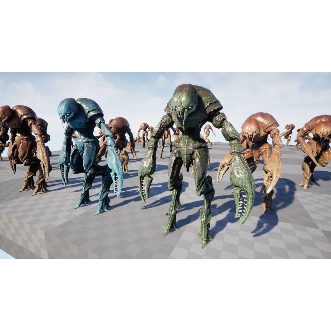 Crab Creature 3D Model – Low Poly Animated Fantasy Character, FBX - View 22