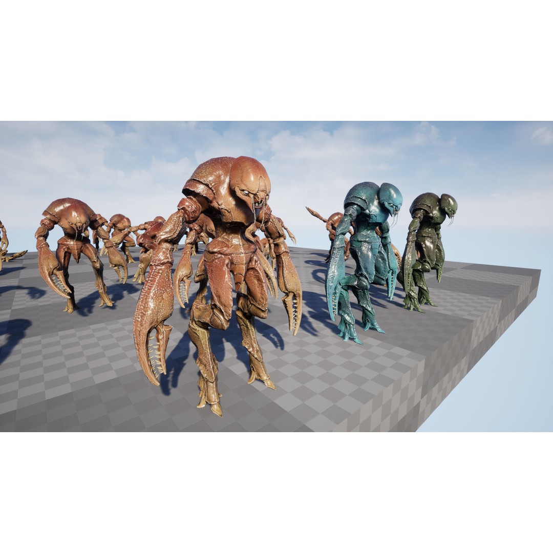 Crab Creature 3D Model – Low Poly Animated Fantasy Character, FBX - View 23
